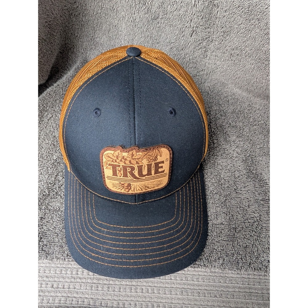 Richardson 112 True Navy Brown Mesh Back Trucker Hat Snapback Cap